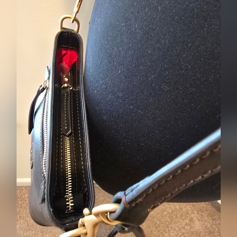 Dooney & Bourke Navy Florentine Leather Letter Carrier - Picture 5 of 6